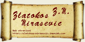 Zlatokos Mirašević vizit kartica